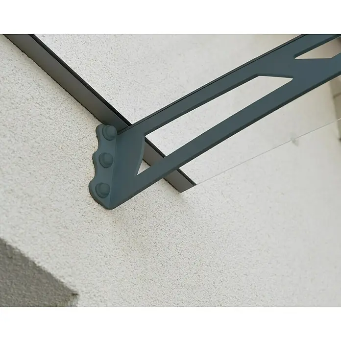 Palram – Canopia Pultvordach Aquila - 4.535 x 915 x 175 mm, Farbe Träger: Anthrazitgrau