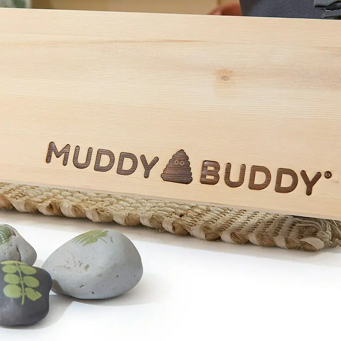 Muddy Buddy Tipi-Zelt Dreamer - L x B: 135 x 135 cm, Holz, Natur/Warmgrau - Detailaufnahme