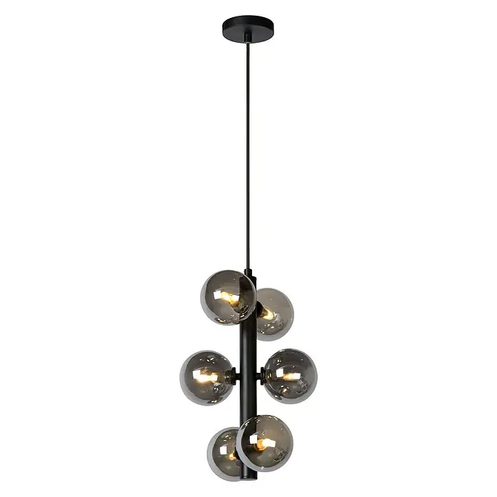 Lucide Tycho Pendelleuchte - L x B x H: 25,5 x 25,5 x 150 cm, Schwarz