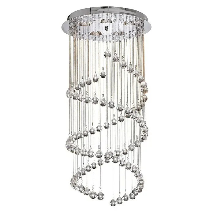 Searchlight Pendelleuchte Hallway - 165 W, L x B x H: 39 x 39 x 80 cm, Chrom, G9
