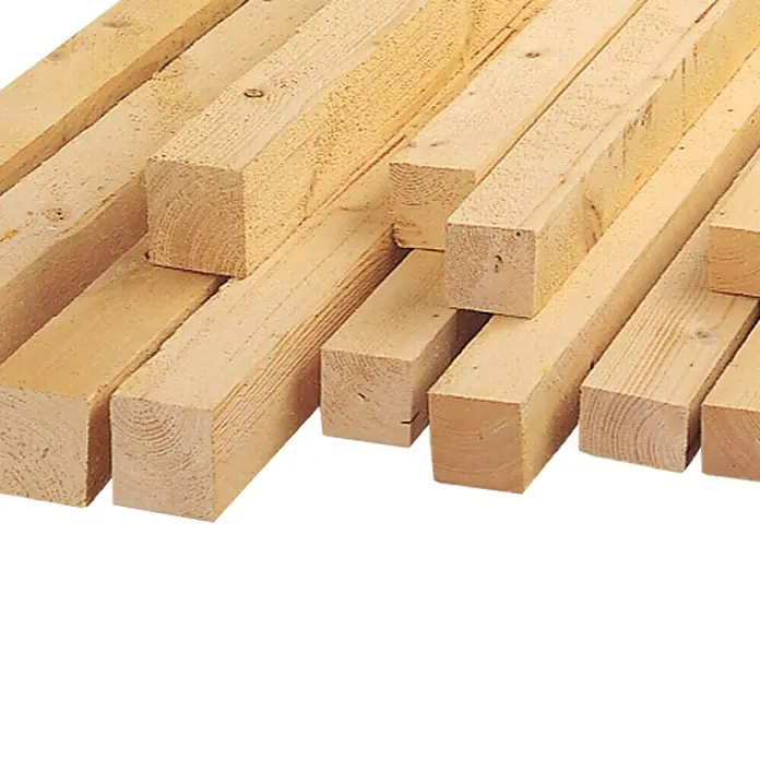 Rahmenholz - 300 x 9,8 x 7,8 cm, Fichte/Tanne, Sägerau - Linke Seitenansicht