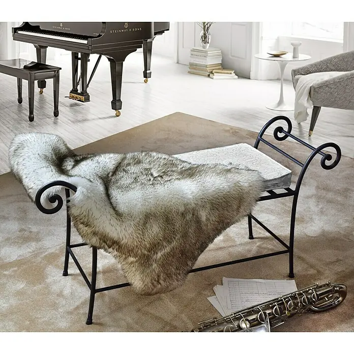 Alfombra Carneiro baby - Gris, 90 x 60 cm, Piél sintética