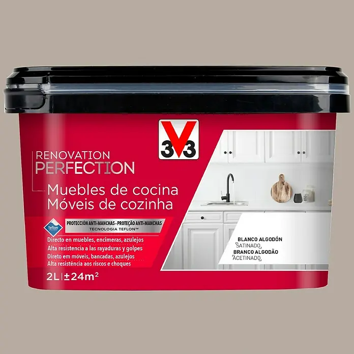 V33 Esmalte Cocinas Renovation Perfection - Topo, 2 l, Satinado