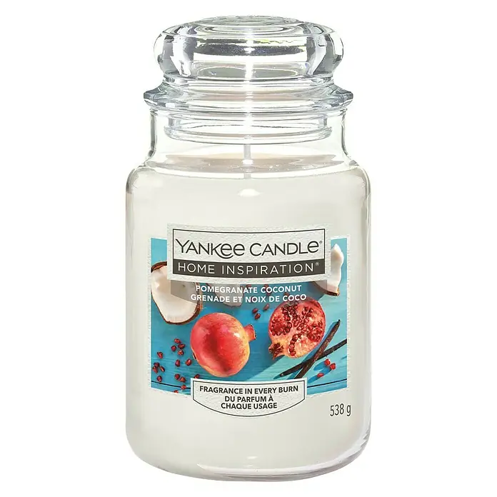 Yankee Candle Home Inspirations Duftkerze - Im Glas, Pomegranate Coconut, Large - Vorderansicht