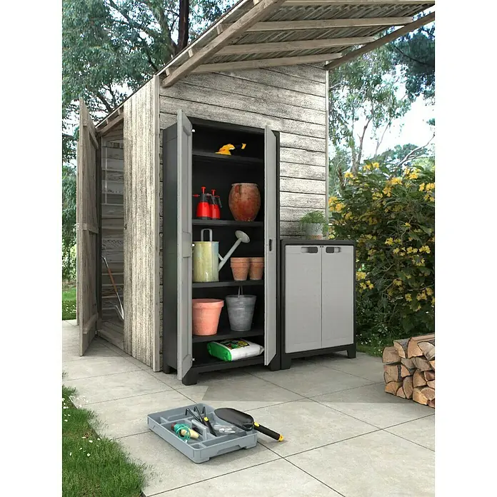 Regalux Space Line Kunststoffschrank - L x B x H: 44 x 80 x 100 cm, Traglast: 30 kg/Boden