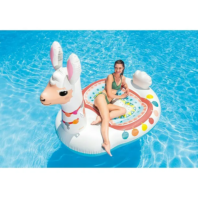 Intex Badetier Mega Llama Island - L x B x H: 201 x 147 x 173 cm - Stimmungsaufnahme