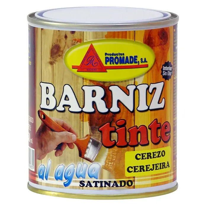 Barniz para madera Tinte al Agua - Cerezo, Satinado, 750 ml