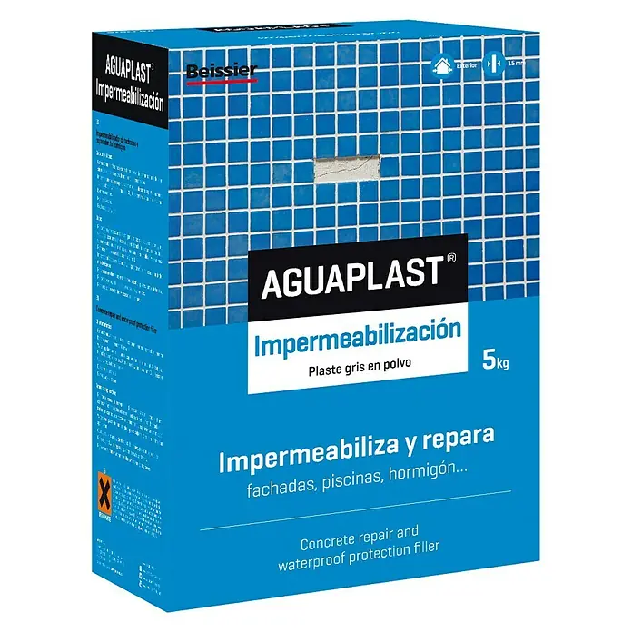 Beissier Aguaplast Plaste impermeabilización - Gris, 5 kg