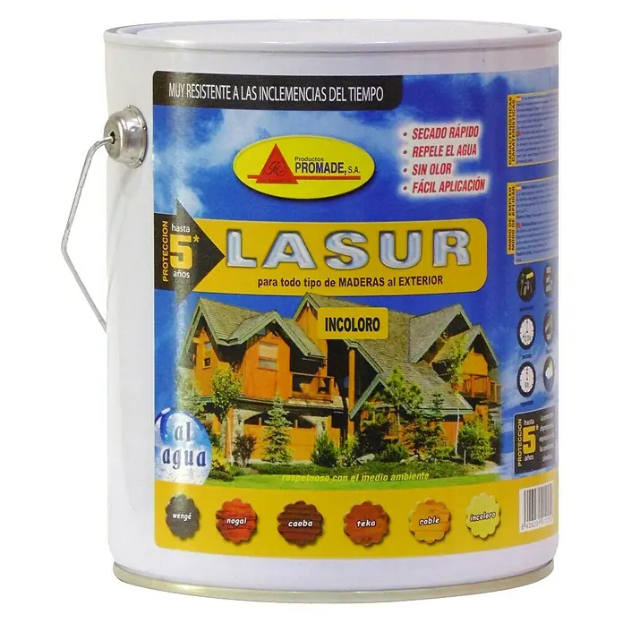 Protección para madera Lasur al agua - Incoloro, 4 l