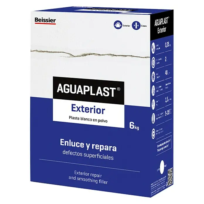 Beissier Aguaplast Plaste exterior - Blanco, 6 kg