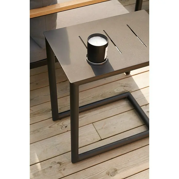 SENSUM Pomoćni stolić - 49,5 x 33 x 59 cm, Aluminij, Antracit