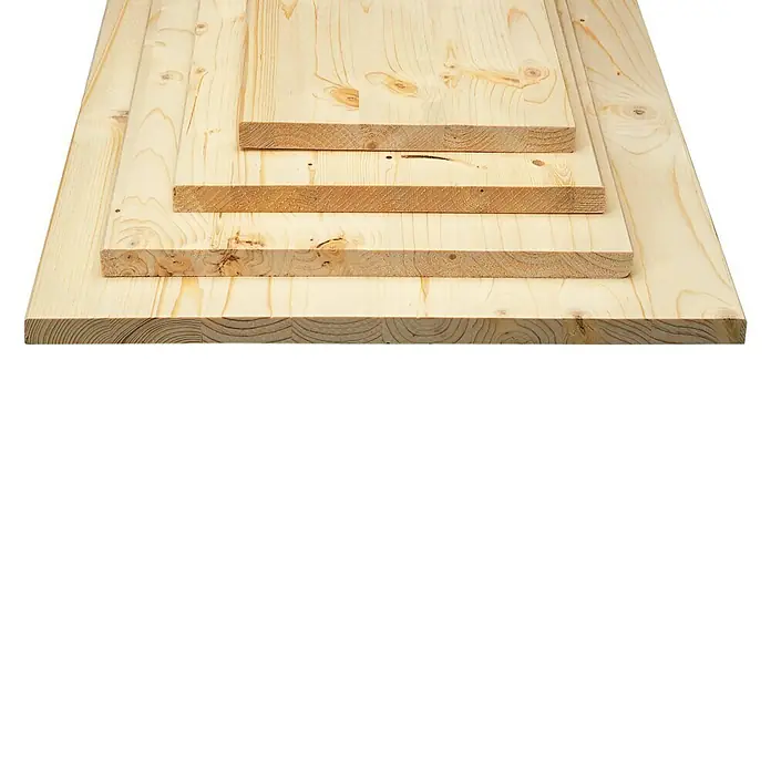 Exclusivholz Leimholzplatte - Fichte/Tanne, 1.200 x 500 x 18 mm - Linke Seitenansicht