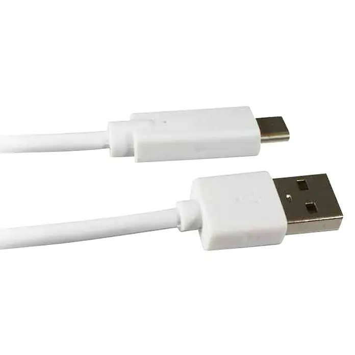 Metronic Cable USB 2.0 - 1 m, Tipo de conexión: Clavija USB A, clavija USB C, Blanco