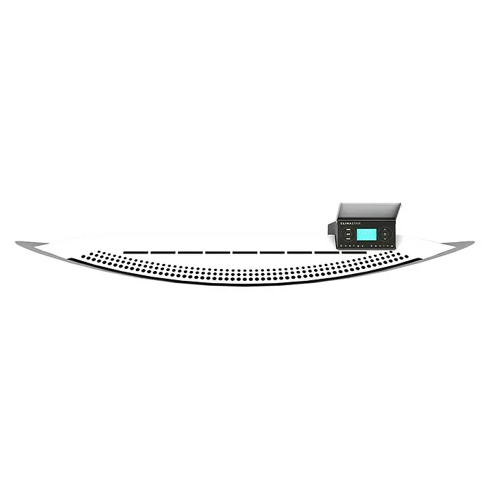 ClimaStar Speichersteinheizung Curve Standard - 2.000 W, L x B x H: 100 x 14 x 55 cm, Weiß - Ansicht von oben
