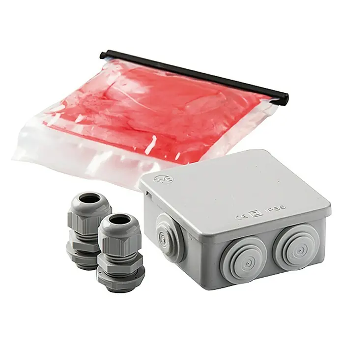 Famatel Caja de superficie estanca con gel aislante - L x An x Al: 9 x 9 x 4,2 cm