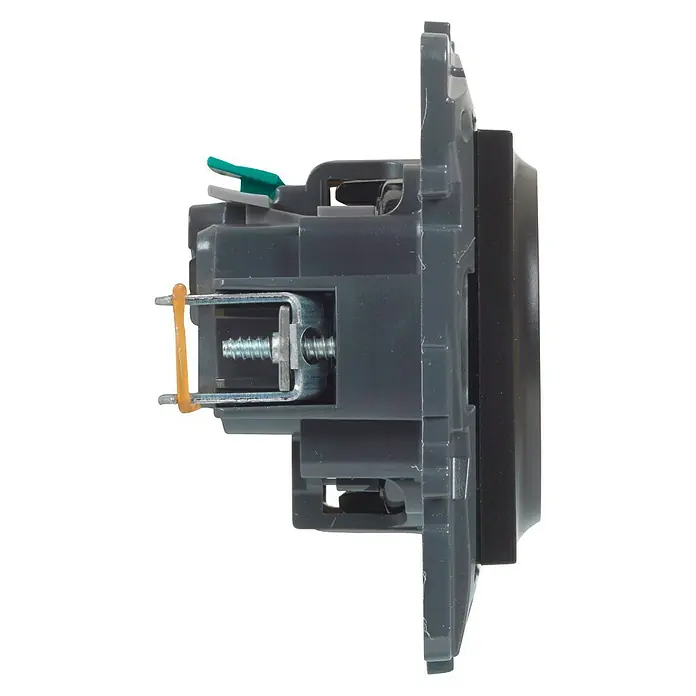 Legrand Niloé Step Enchufe - Antracita, 2 Polos + Toma Tierra, Plástico, Montaje en la pared