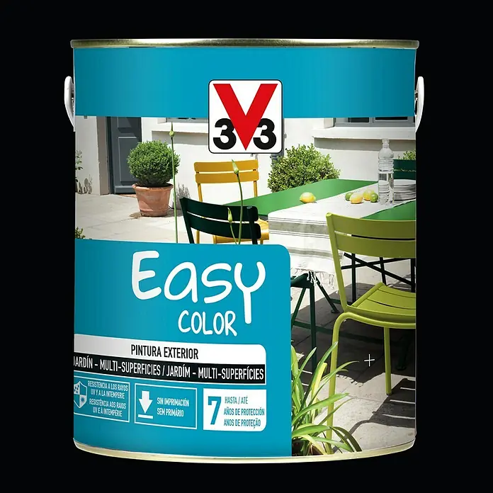 V33 Esmalte de color Easy color - Negro, 2,5 l, Brillante