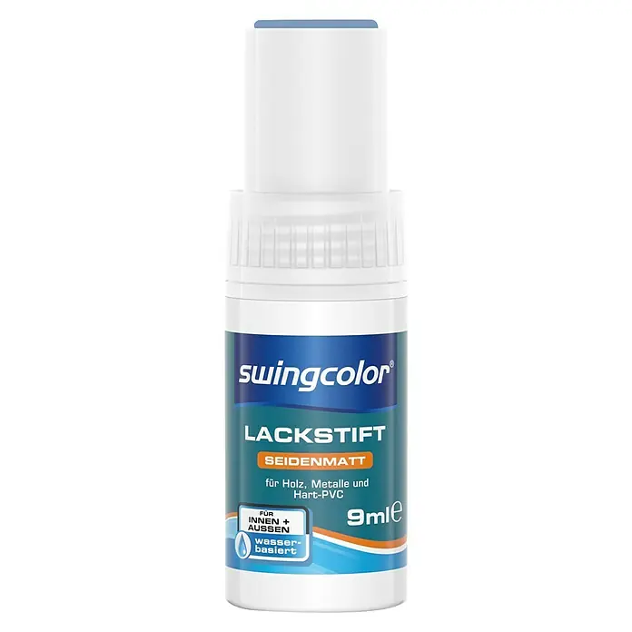 swingcolor Buntlack Acryl Lackstift - Taubenblau, 9 ml, Seidenmatt - Vorderansicht