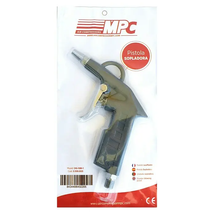 MPC Pistola de soplado DG-10B - 300 l/min, Punta corta