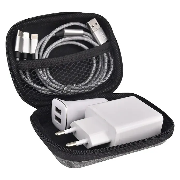 BAUHAUS USB-Reisestecker Set - USB A-Stecker, USB C-Stecker, USB Micro-Stecker, Lightning-Stecker
