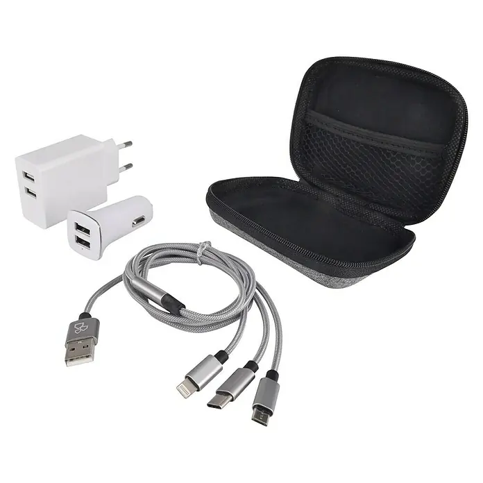 BAUHAUS USB-Reisestecker Set - USB A-Stecker, USB C-Stecker, USB Micro-Stecker, Lightning-Stecker