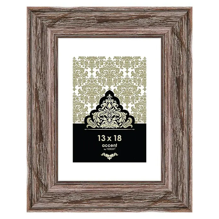 Accent Bilderrahmen Vintage - Braun, 13 x 18 cm, Holz - Vorderansicht