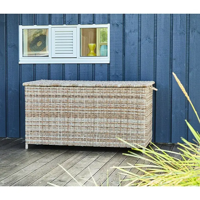 Baúl para jardín Gotland - 140 x 65 x 68 cm, Plástico, Arena