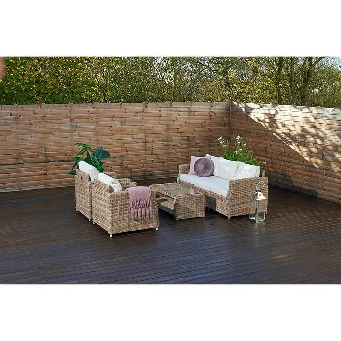 Sillón de conjunto Gotland - Ancho: 80 cm, Material superior: Ratán sintético