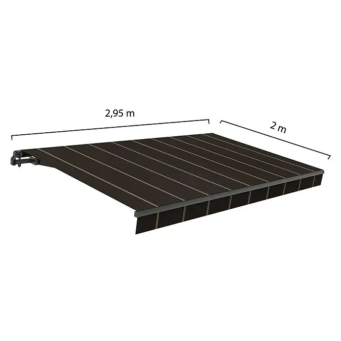 SmartSun Toldo de brazos articulados Noir Limited Edition Kit - Gris oscuro, Ancho: 3 m, Caída: 2 m