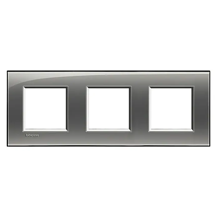 Bticino Living Light Marco - Aluminio / Plata, x 3, Plástico, Montaje en la pared