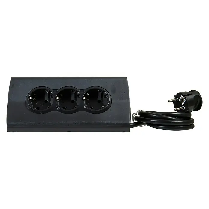 Legrand Base de enchufe múltiple Momo - Número de enchufes Schuko: 3 ud., Negro, 1,5 m