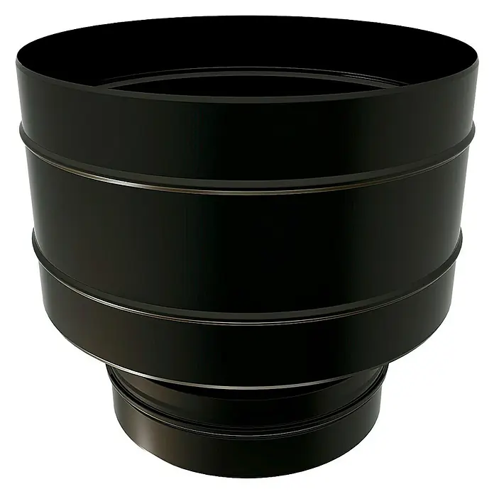 Sombrerete antiretorno cerco - Diámetro: 80 mm, Acero inoxidable, Negro