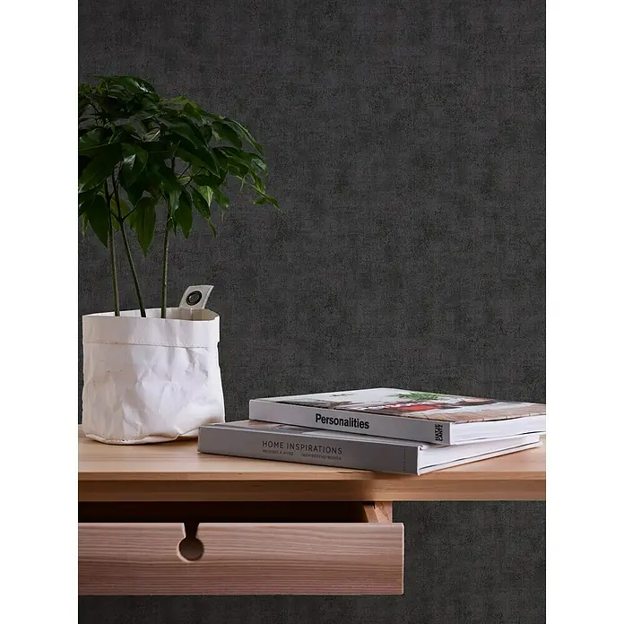 AS Creation Neue Bude 2.0 ED II Vliestapete III - Schwarz, Uni, 10,05 x 0,53 m - Stimmungsaufnahme