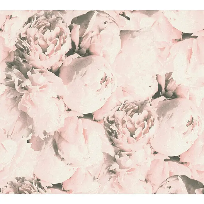 AS Creation Neue Bude 2.0 ED II Vliestapete Pfingstrose - Apricot, Floral, 10,05 x 0,53 m - Detailaufnahme