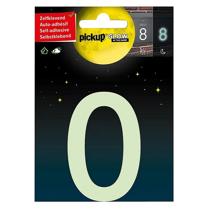 Pickup Número luminiscente - Altura: 75 mm, Plástico, 0