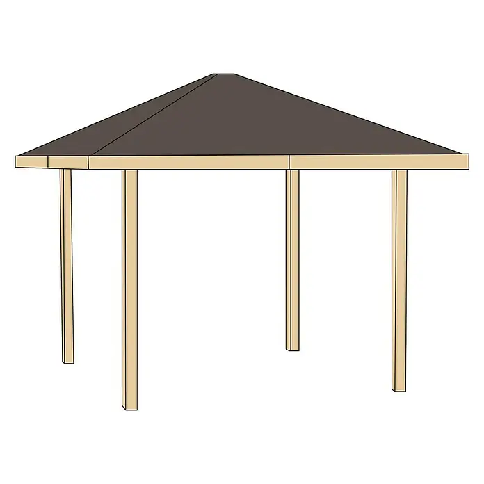 Weka Pavillon Gartenoase 651 - L x B: 294 x 294 cm