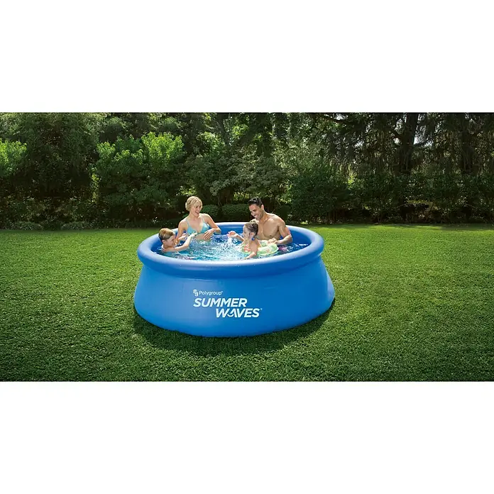 Pool-Set Summer Waves - Ø x H: 213 x 66 cm, 1,95 m³, Blau