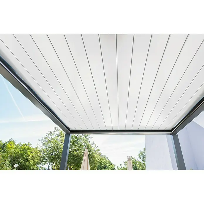 Wismar-NFI Pergola Bio - Grau/Weiß, L x B: 400 x 339,6 cm