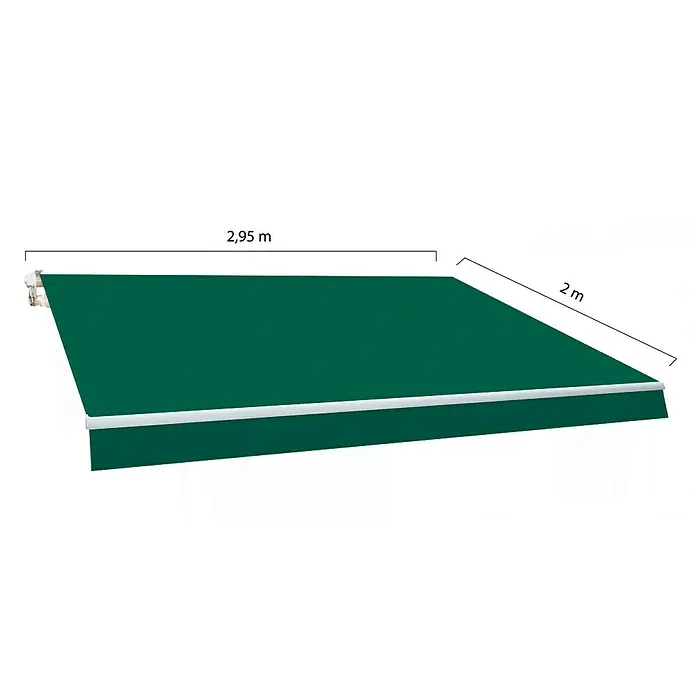 SmartSun Toldo de brazos articulados Original Kit Poliéster - Verde, Ancho: 3 m, Caída: 2 m