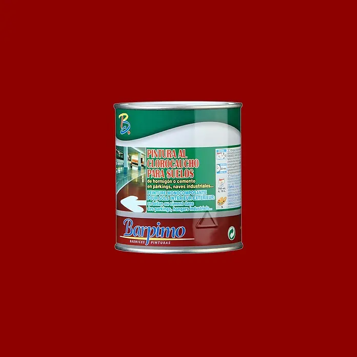 Barpimo Pintura para suelos al clorocaucho - Rojo, 750 ml, Mate sedoso