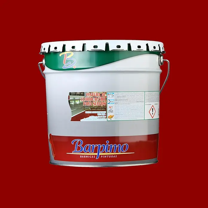 Barpimo Pintura para suelos al clorocaucho - Rojo, 15 l, Mate sedoso