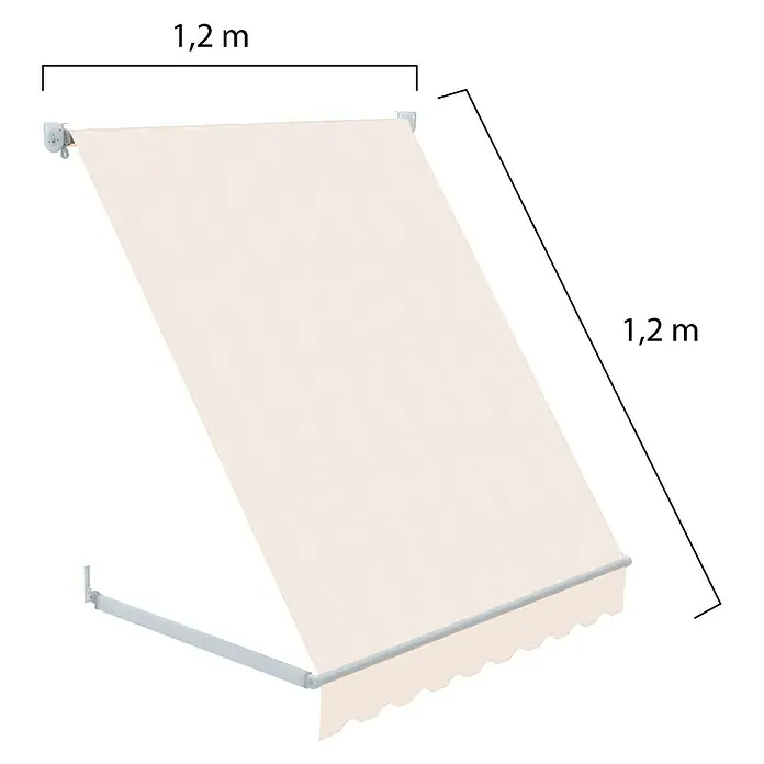 SmartSun Toldo ventana Essential - Crudo, Ancho: 1,2 m, Caída: 1,2 m