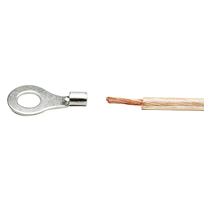 Voltomat Terminal redondo para cable - 4 ud., Plateado