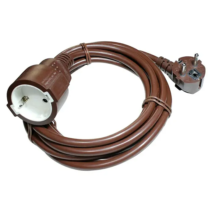 Voltomat Verlängerungskabel - Braun, 3 m, H05VV-F3G1,5