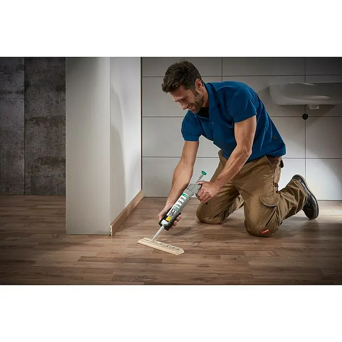 Wolfcraft Kartuschenpresse MG 211 ERGO - Passend für: 310 ml Kartuschen Ø 50 x 225 mm, Acryl - Anwendungsbeispiel