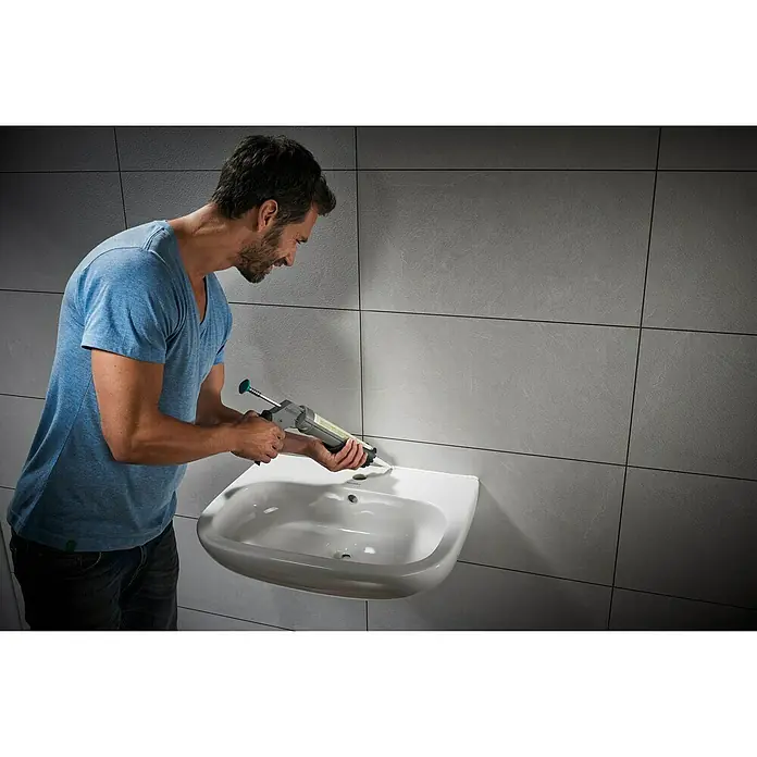 Wolfcraft Kartuschenpresse MG 211 ERGO - Passend für: 310 ml Kartuschen Ø 50 x 225 mm, Acryl - Anwendungsbeispiel