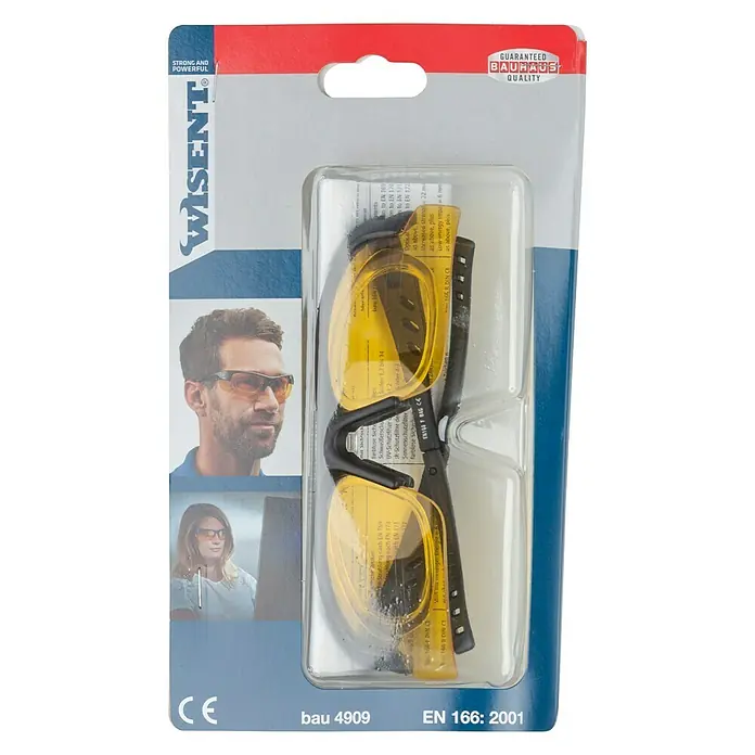 Wisent Gafas de seguridad - Amarillo - Vista frontal