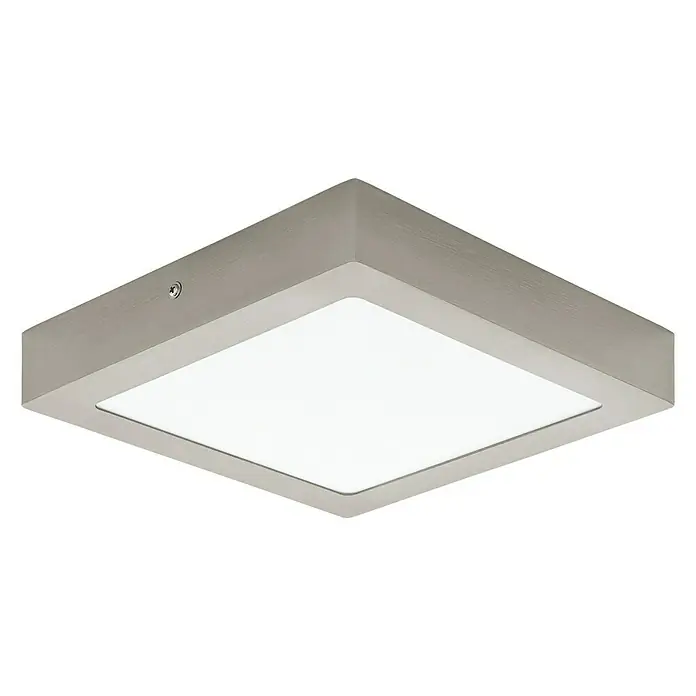 Eglo Led-plafondlamp Fueva 1 - 16,5 W, Nikkel mat, l x b x h: 22,5 x 22,5 x 4 cm - Vooraanzicht