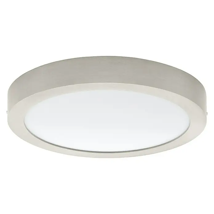 Eglo LED-Deckenleuchte rund Fueva 1 - 22 W, Nickel matt, Ø x H: 30 x 4 cm - Vorderansicht