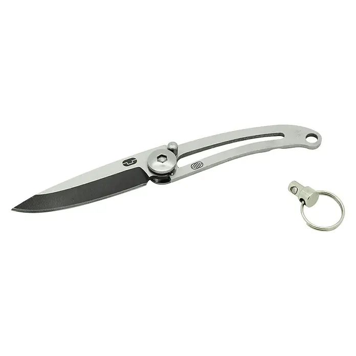 True Utility Navaja de bolsillo Bare - Longitud de la hoja: 48 mm, Acero inoxidable 420 - Primer plano
